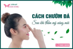 cách chườm đá sau khi nâng mũi